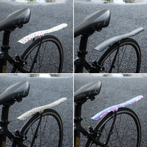 SUKOUSRAM Bike Fender Adjustable Bicycle Mudguard Universal Rear or Front Mud Guard Fenders for Mountain Road Gravel Bikes Full Cover Thicken & Widen,The Starry Sky