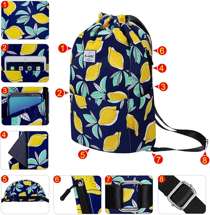 XEYOU Drawstring Sports Backpack Lightweight Gym Yoga Sackpack Shoulder Rucksack Casual Outdoor Daypack for Women and Men