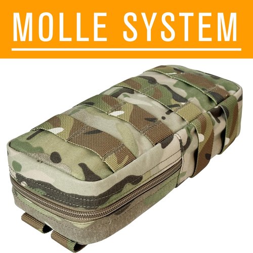 Molle Pouch 500D Nylon Organizer Pouch Tactical Tool Pack Multi-Function Tactical Compact Water-Resistant EDC Pouch (CP-Camo)