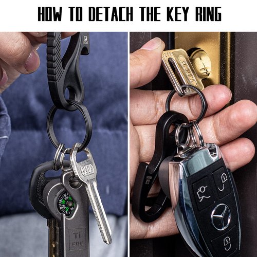 TISUR Titanium Key Chain Rings+TISUR Titanium Key Rings