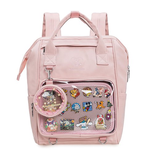 ZAROXOXS Kawaii Pin Collector Bag Ita Bag Pins Display Backpack JK with Inserts for Anime Cosplay Casual Daypacks