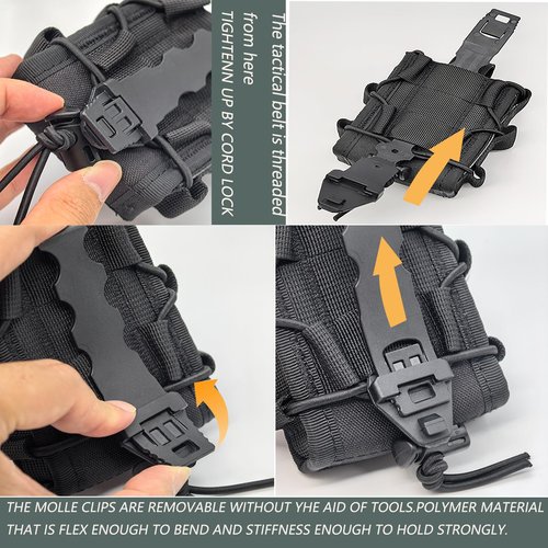 Handcuff Holder, Molle Pouch for Duty Belt, Police Vest Handcuff Holster Case Law Enforcement, Security Guard Gear