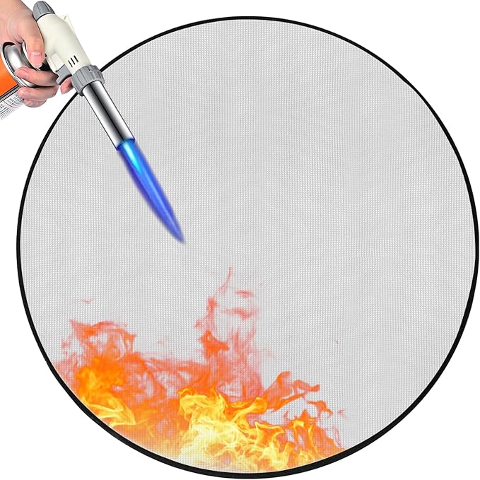 36" Grill Mat for Outdoor Grill, Fireplace Mat, Fireproof Mat for BBQ Fire Pit (36"-4LAYER)