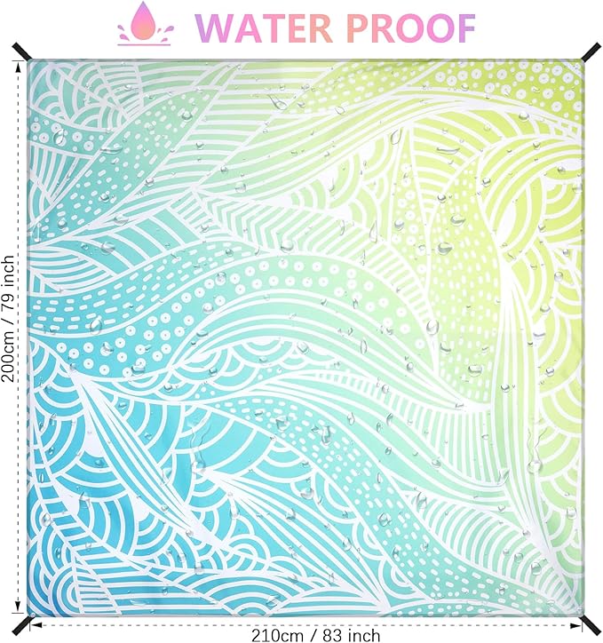AISPARKY Beach Blanket Waterproof Sandproof Quick Drying Beach Mat Extra Large Outdoor Picnic Blanket for Travel Camping Hiking