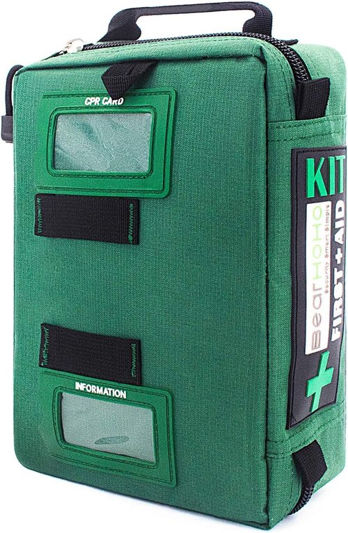 255PCs Compact First Aid Kit Emergency Survival Trauma Kit Medical Kit with Labeled Compartments for Boat Car Camping Hiking Travel & Backpacking
