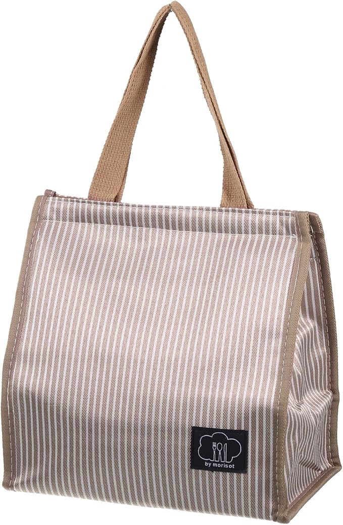 PATIKIL Insulated Lunch Bag, Oxford Cloth Waterproof Lunch Tote Bag Thermal Portable Lunch Box Food Container for Work Office Picnic Outdoor, 10.24"x6.69"x10.24", Brown