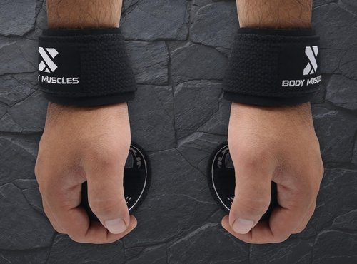 Lifting Straps - Wrist Straps for Weightlifting - Gym Straps with Padded Neoprene for Power Lifting, Bodybuilding, Strength Training & Fitness Workout - Deadlift Straps for Men (Black)