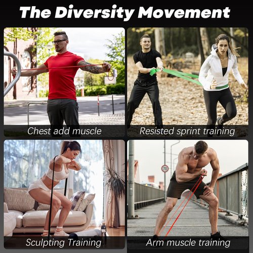 Resistance Bands Set for Pull Ups & Full Body Workouts, Exercise Bands for Men and Women, Multi-Level Workout Bands with Carry Bag, Strength Training & Physical Therapy