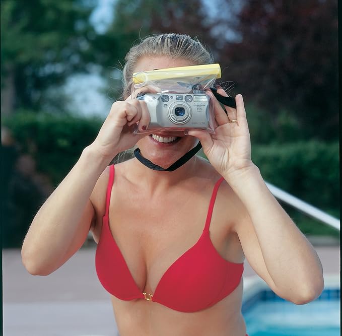 Dry Pack Camera Case, Clear, 6 x 5 x 1 1/2, Yellow/Clear