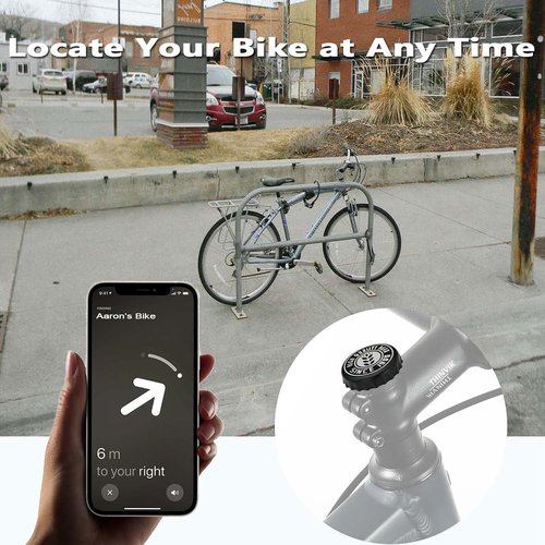 Thinvik Bike Mount for Airtag Hidding Inside Headset Top Cap - Fit Headset Tube Diameter of 31.8mm - Anti Theft - GPS Bicycle Tracker Accessories