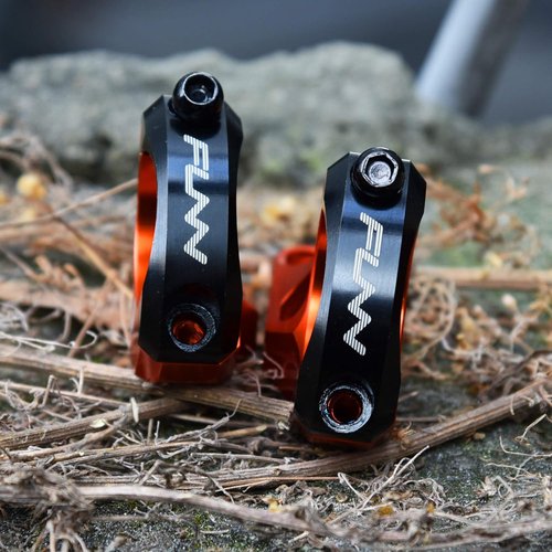 Funn RSX Mountain Bike Direct Mount Bike Stem with 35mm Bar Clamp, 2 Pieces Lightweight Split Design for Dual Crown Forks, Adjustable Extension 45-50mm