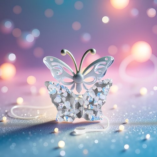 Butterfly Straw Cover Cap for Stanley Cup, Bling Bow Covers Cap Toppers for Tumbler Cups, Dust-Proof Reusable Silicone Tips Lids Protectors for 10mm Cups Accessories (White)
