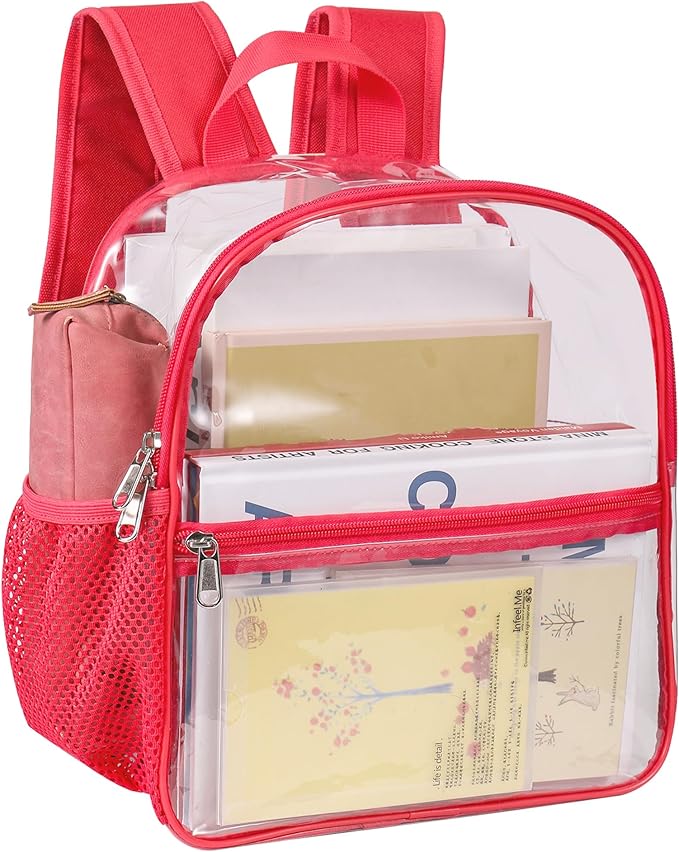 USPECLARE Clear Backpack for Stadium Approved 12×6×12, Water proof Clear Bag for Stadium Events and Concert Work Sport Event