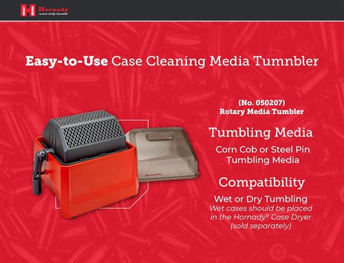 Hornady Rotary Media Sifter 050207 - Efficiently Separate Tumbling Media from Cartridge Cases with Clear Lid & Locking Pin