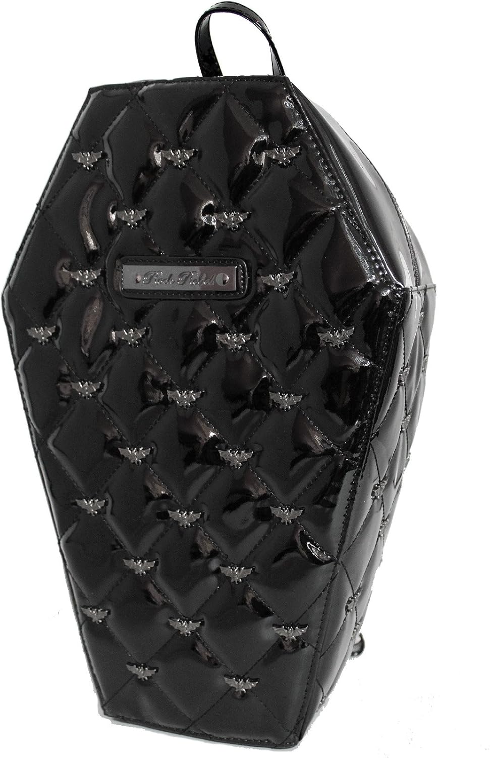Rock Rebel Mina Quilted Coffin Backpack Black