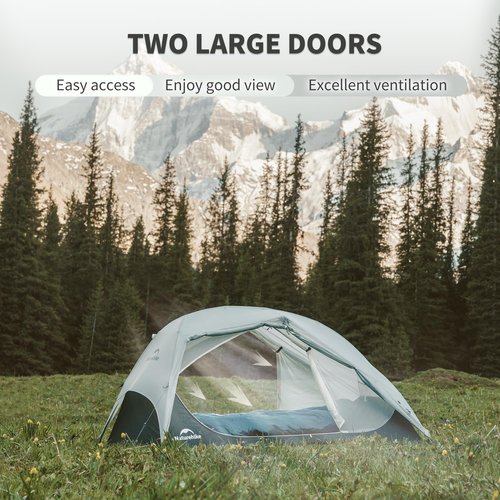 Naturehike UL Star River 2 Person Backpacking Tent, Double Layer Waterproof Two Person Tent, Lightweight Backpacking Cycling 2 Person Tent