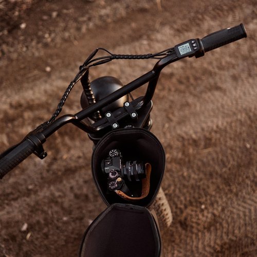 MACFOX Bike Frame Bag, Black - Bike Pouch, Cycling Phone Wallet with Zipper - Bike Accessories for Storing Phone Suitable Electric Bike