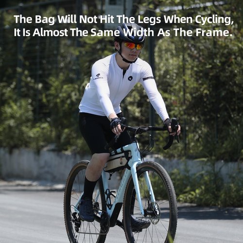 Rhinowalk Bike Frame Bag Bicycle Under Top Tube Bag Triangle Bag Cycling Tools Storage Bag for Road Bike Gravel Bike Accessory