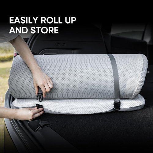 AKwing Tesla Model Y Camping Mattress, Slow-Rebound Memory Foam Mattress for Tesla Model Y, Mid-Large SUV Sleeping Pad with Single/Double Mode, 4 Seasons Use