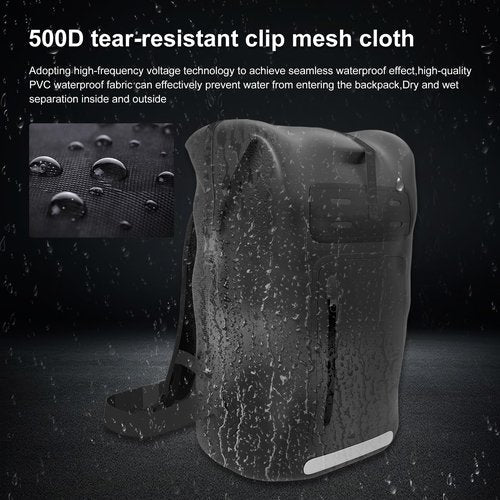 DUAXETONGXIA Waterproof Backpack，Heavy Duty Hiking Backpack，35/55/85L dry bag backpack waterproof for Men，Roll-Top Closure，for Kayaking, Travel, Hiking, Fishing, Camping, Motorcycles (black, 35L)