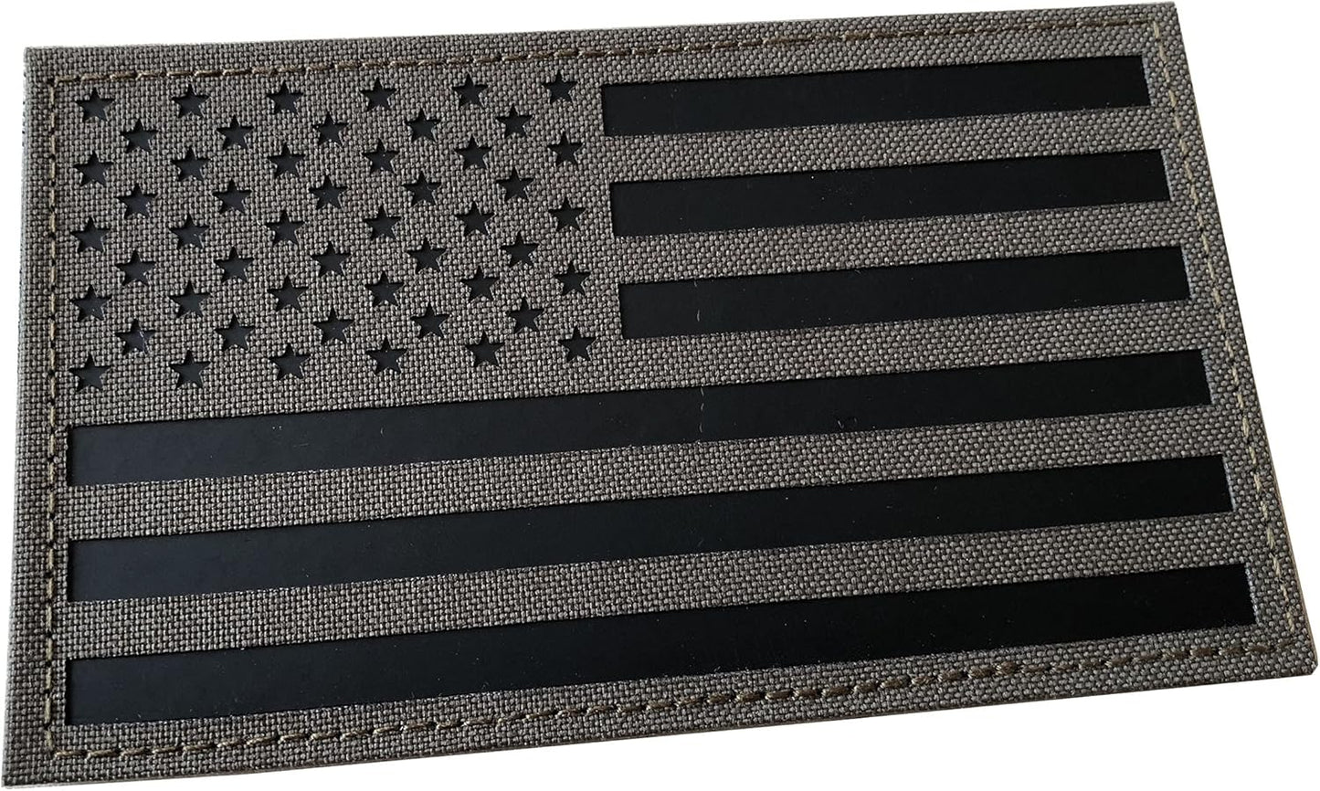 SUVIYA 5x3 inch Large Camo Infrared IR US USA American Flag Patch Tactical Vest Patch Hook-Fastener Backing (5" Width x 3" Height)