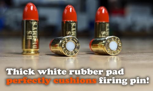 B's Dry Fire Snap Caps - A.K.A. B's Dummy's - Dummy 9mm Luger Training Caps (5 Pack) (Orange Brass)