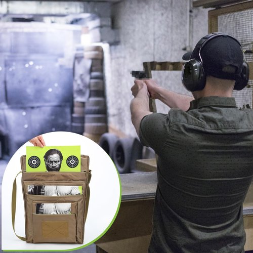 Wowangce 2 Pack 15" x 20" Range Target Carry Case for Shooting Range Bag with 3 Zipper Pockets Front Waterproof Small Range Bag Accessory Pouch for Shooting Range Convenient Carrying