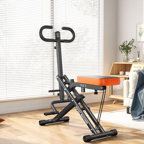 SogesGame Squat Machine for Home, 2 in 1 Squat Rowing Machine, Foldable Leg Training Machine, Squat Trainer for Glutes & Legs Workout