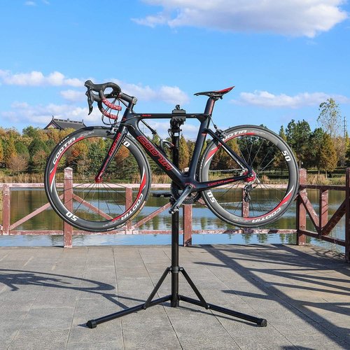 CXWXC Bike Workstand with Adjustable, Bicycle Repair Stand for Maintenance Folding and Lightweight (Champagne-3)