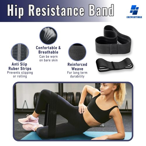 Barbell Pad Set for Hip Thrust & Squats – 9-Piece Workout Kit for Women | Includes 2 Bar Pads, 2 Ankle Straps, 2 Resistance Bands & Gym Accessories – No Pain Hip Thrusts – Glute, Leg & Booty Training