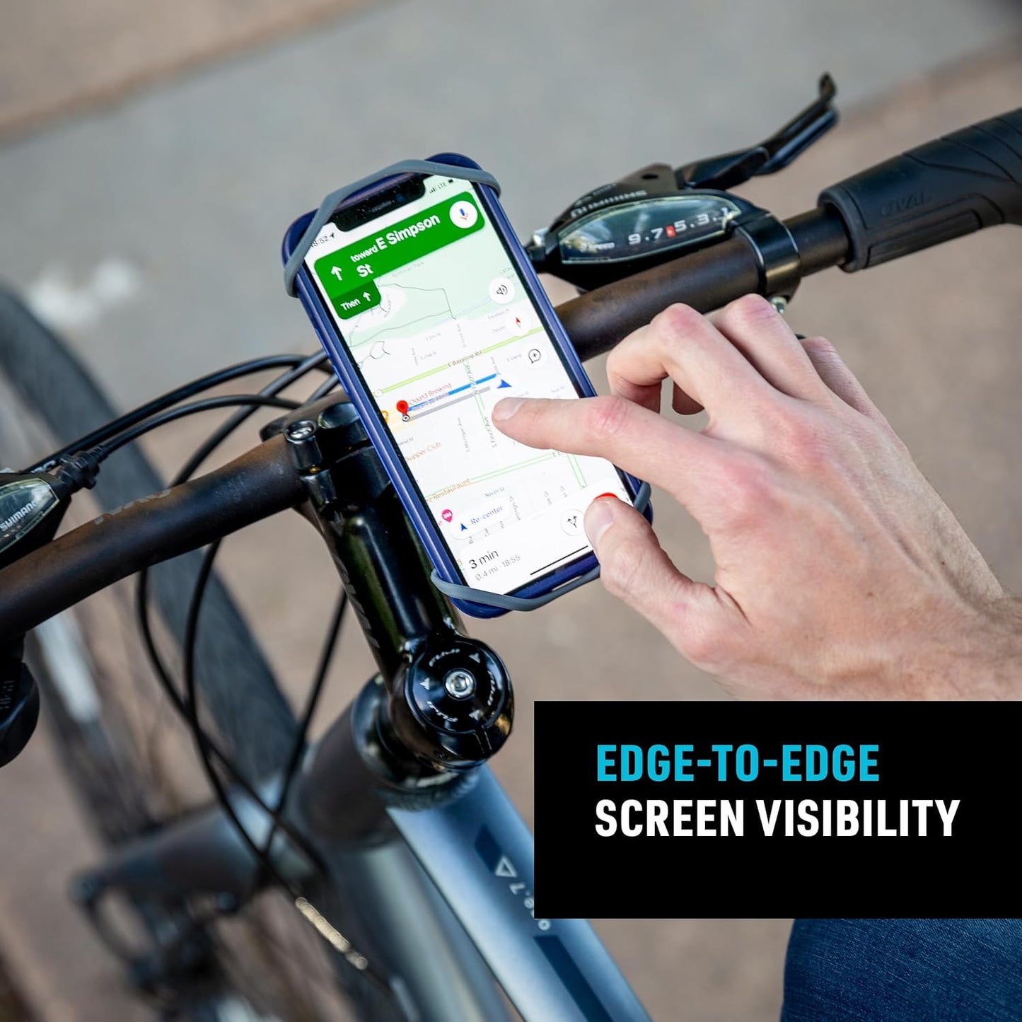 Nite Ize Wraptor Rotating Smartphone Bar Mount - Cell Phone Mount for Bikes, Strollers & More - Easy-to-Use & Adjustable Phone Accessories - Grey