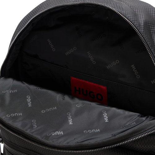 HUGO, Malick Big Logo Nylon Backpack, outer space black, One Size