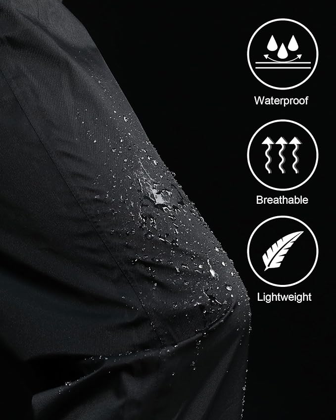 iCreek Women's Rain Pants Waterproof Rain Over Pants Hiking Pants Windproof Lightweight Outdoor for Golf, Fishing