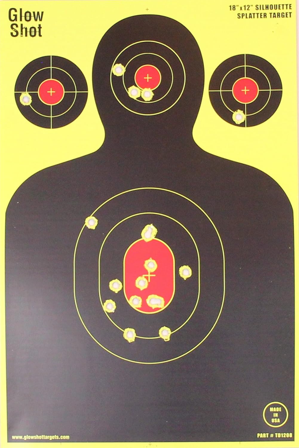 Silhouette GLOWSHOT Splatter Targets 12 x 18 inch 10 Pack, 25 Pack, 50 Pack and 100 Pack