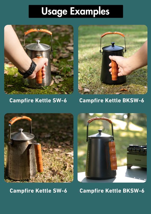 camping moon Kettle Handle Cover Leather for Stainless Steel Kettles PT-67