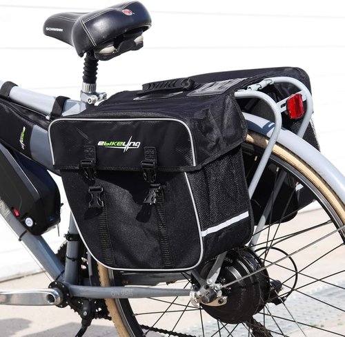 EBIKELING Bike Rack Bag - 28L Waterproof & Reflective Stripe Bicycle Rear Rack Bag, Durable & Secure for Commuting & Cycling Enthusiasts