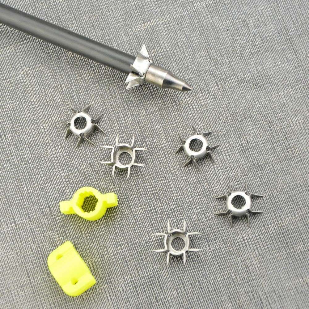 ZSHJG 8 Paw Judo Blunt Tip Archery Judo Broadheads 25 Grain Hunting Small Game Arrow Heads Paw Point for OD 6.2mm Arrow Shaft Hunting Shooting Target 12/24pcs