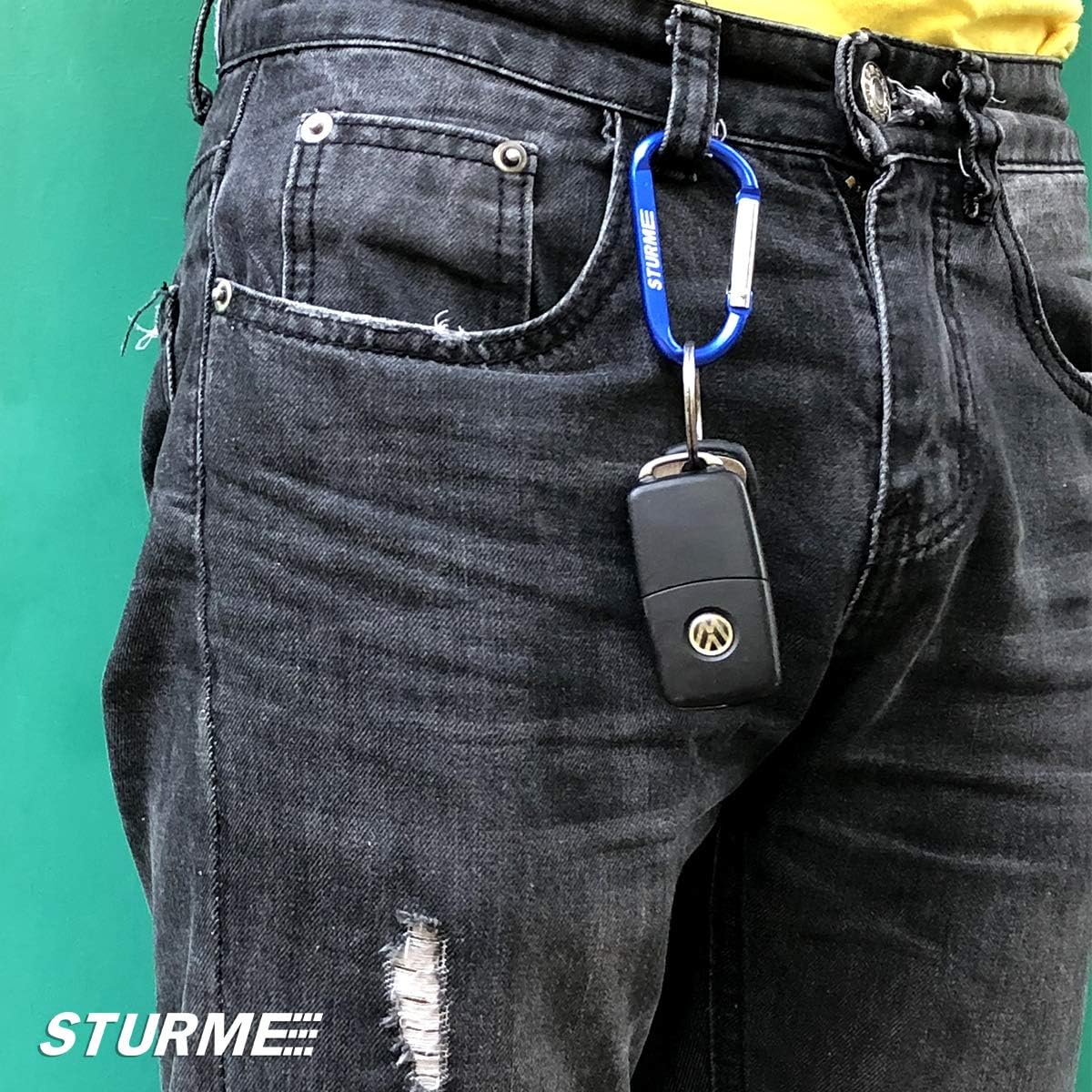 STURME 12pcs Carabiner Clip 3" Small Durable Carabiner Keychain Carabeaner Hooks