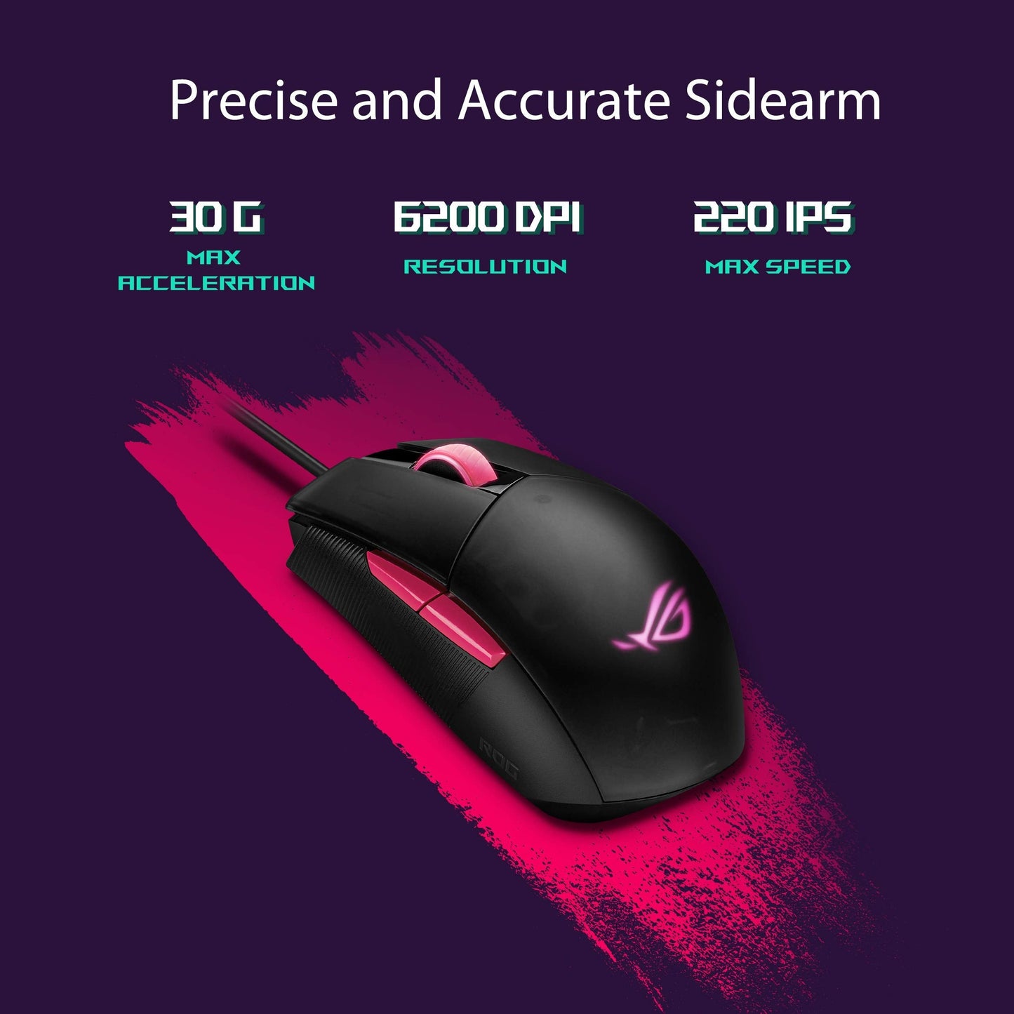 ASUS ROG Strix Impact III Wireless Gaming Mouse, 57 G Lightweight, 36K DPI Sensor, Bluetooth & 2,4GHz RF, ROG SpeedNova, Up to 618hrs Battery Life, Replaceable Switches, ROG Omni Receiver, Black