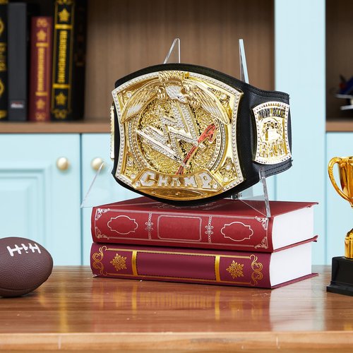 RattanView Acrylic Championship Belt Display Stand Wrestling Belt Buckles Holder for Sport Football Boxing Wrestling Corporate Award Badges
