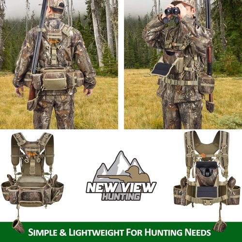NEW VIEW Hunting Fanny Waist Pack for Men, Camo Bag for Hunter, Backpack with Rifle, Shotgun, and Bow Holder (fannys & chest packs)