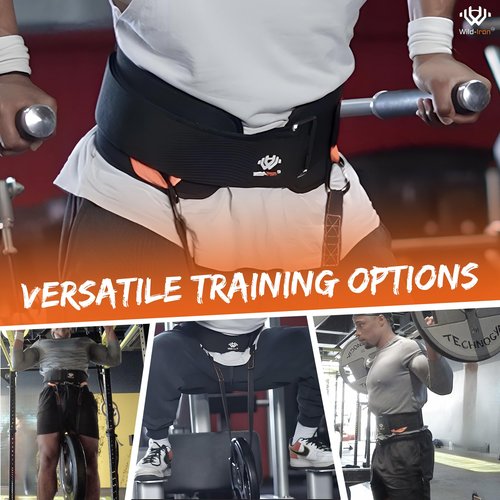 Wild-Iron Weight Lifting Belt – 2-in-1 Dip Belt with Weighted Belt, Chain – Heavy-Duty Dip Belt for Weight Lifting, Squats, Pull-Ups, Deadlifts – Quick- Release Back and Lumbar Support Belt
