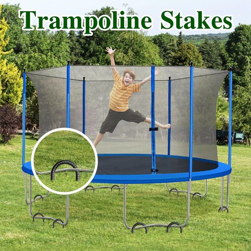 MSWY Rebar Stakes 12 Inch 20 Pack J Hook Ground Stakes Heavy Duty Chain Link Fence Stakes Galvanized Anchors Metal Tent Stakes for Wire Fencing Concrete Forming Trampolines Camping Canopies Shed Swing