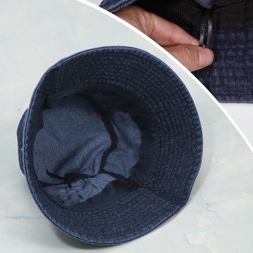 MILAKOO Blue Jeans Hat Unisex Washed Cotton Bucket Hat Edge Fun Outdorr Vacation Boonie Headwear