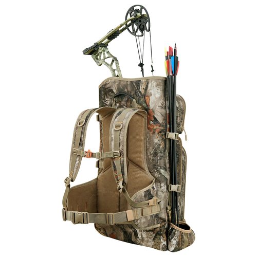 NEW VIEW Bow Hunting Backpack with Bow Holder, Camo Hunting Backpacks for Men, Large Saddle Hunting Pack for Compound Bow, Bow Hunting Accessories Gear