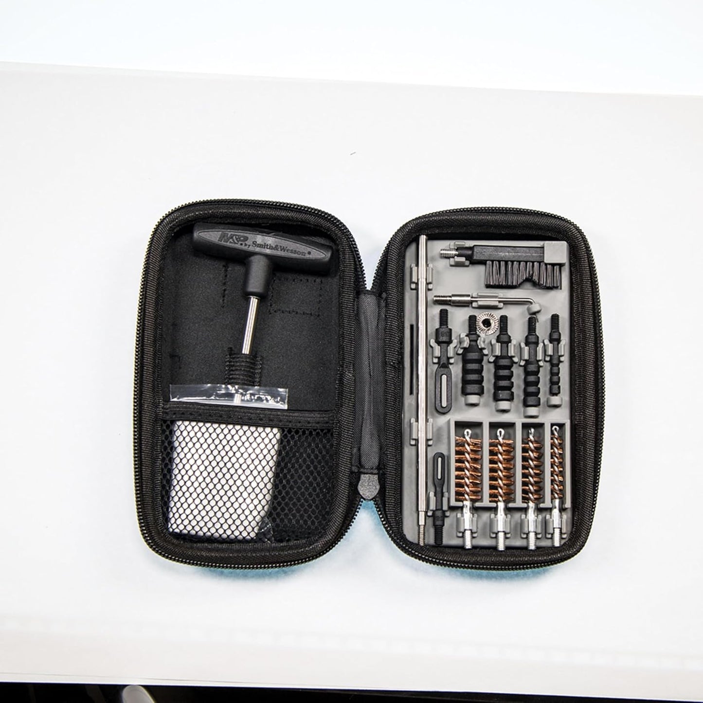 Smith & Wesson M&P Compact Pistol Cleaning Kit for .22 9mm .357 .38 .40 10mm and .45 Caliber Handguns, Black