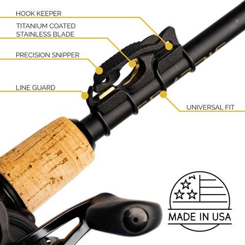 FinMan Gold Multitool & Stow Bundle for Freshwater Fishing | Line Cutter & Hook Keeper | Prevent Tangles, Keep Hooks Secure