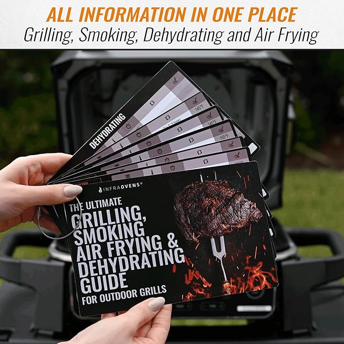 INFRAOVENS Stainless Steel Rack Set for Ninja Woodfire Outdoor Grill Pro XL, Pro Connect XL, OG850 OG951 with Waterproof Cooking Guide Accessory Wood Fire Electric Air Fryer Accessories