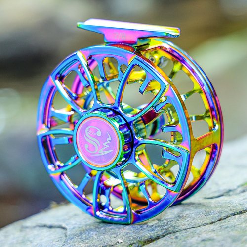 Sougayilang Colorful Fly Fishing Reel, Size 5/6,7/8 CNC-Machined Aluminum Alloy Fly Reel,Powerful Lightweight Fly Reels for Trout Fishing (5/6