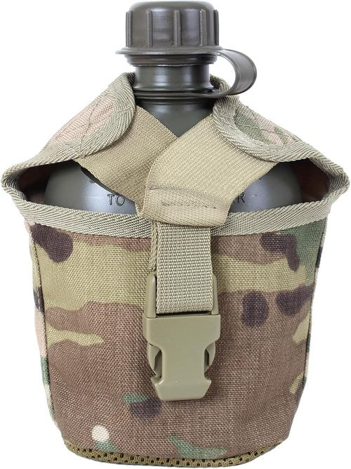 1 Quart MOLLE Canteen Pouch - Essential Camping Hydration Accessory, MultiCam